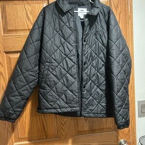 Men’s Nike Charcoal Snap Button Quilted Jacket